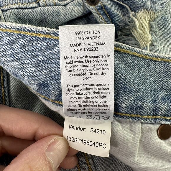 Pacsun Skinny Jeans Mens Sz 36 x 30 Light Wash Distressed Denim Blue Knee Holes - Picture 6 of 13